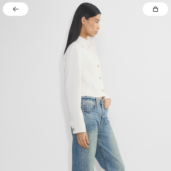 Aritzia little white crepette jacket - Picture 2 of 6